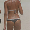 black bikini tanned girl