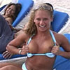 blue bikini girl show tits
