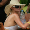 paris hilton with hat and sunglasses