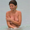 woman naked in water